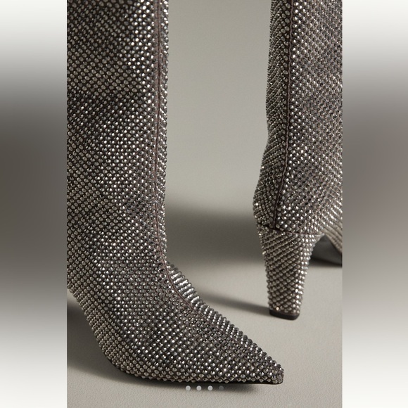NIB - Lola Cruz silver studded boots - size 39 or US 8 - Picture 4 of 13